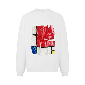 J Shin Chen Red, Yellow and Blue Crew Neck